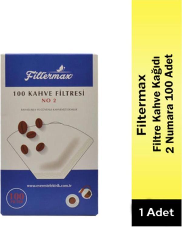 Filtermax 2 Numara Filtre Kahve Kağıdı 100 Adet Beyaz - Image 1