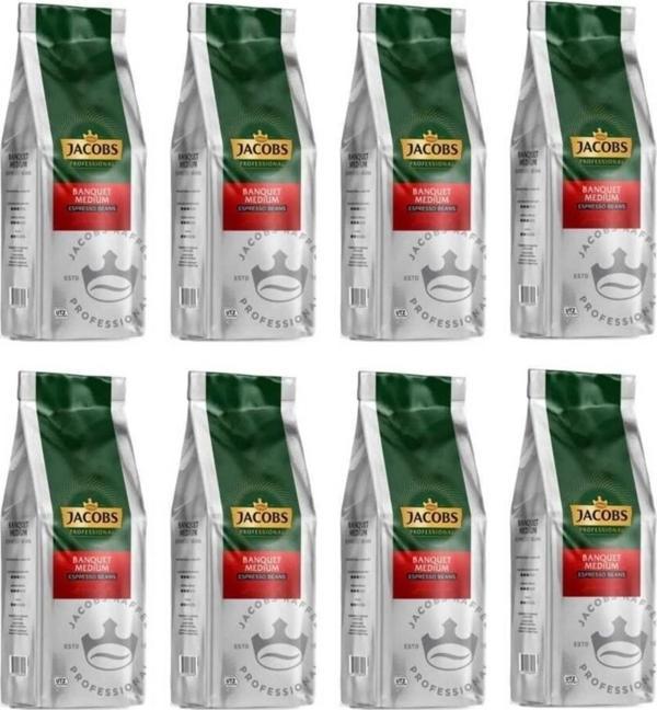 Jacobs Banquet Medium Espresso Beans Çekirdek Kahve 1000 gr X 8 Paket - Image 1