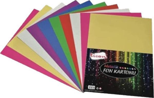 Ticon Tıcon 25x35 10 Lu Karışık Fon Kartonu Metalik - Image 1