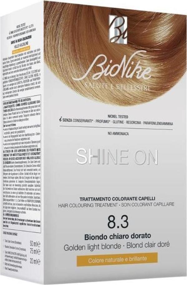 BIONIKE SHINE ON Hair Colouring Treatment No: 8.3 GOLDEN LIGHT BLONDE - Image 1