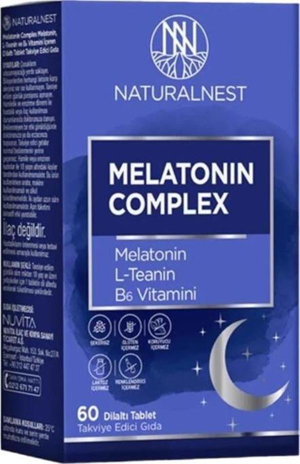 NATURALNEST Melatonin Complex 3 mg 60 Dilaltı Tablet - Image 1