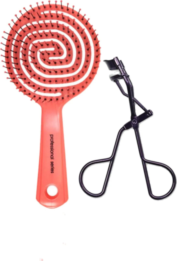Nascita Pro Üç Boyutlu Oval Saç Fırçası 02 + Mor Kirpik Kıvırıcı - Image 1