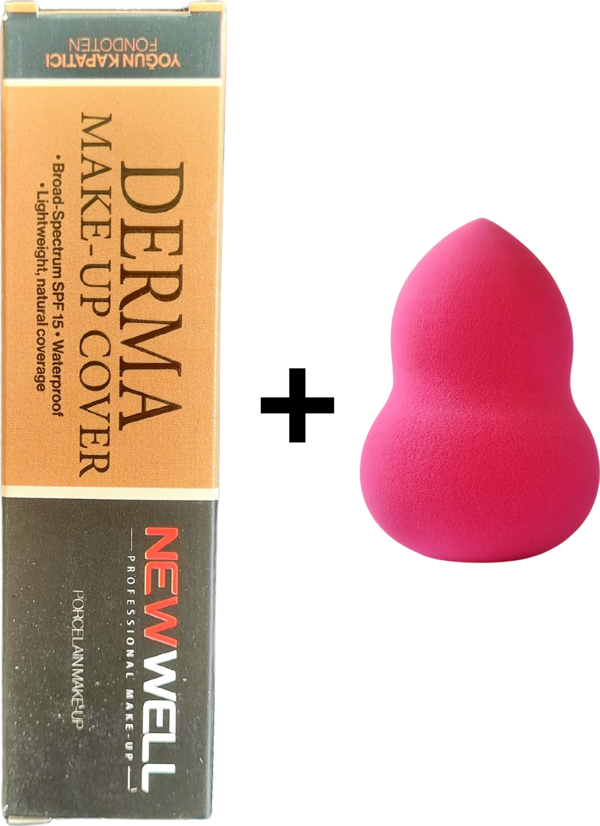 Newwell Yoğun Kapatıcı Fondöten 02 + Makyaj Süngeri - Image 1