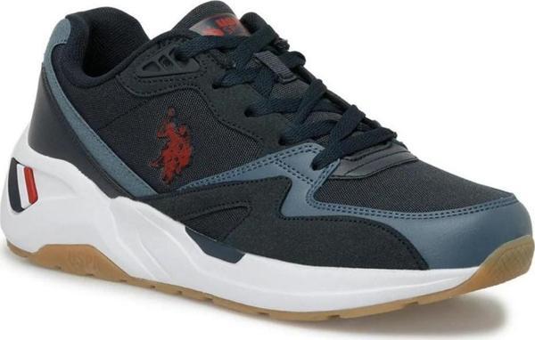 U.S. Polo Assn. HUSKY 4FX LACİ KIRMIZI MAVİ COMFORT CASUAL ANATOMİK SPOR AYAKKABISI - Image 1