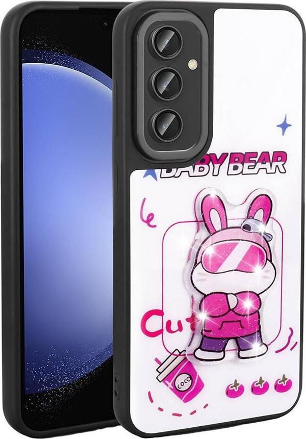 Galaxy A34 Kılıf Parlayan Kabartmalı İkonik Figürlü Amas Silikon Kapak - Image 1