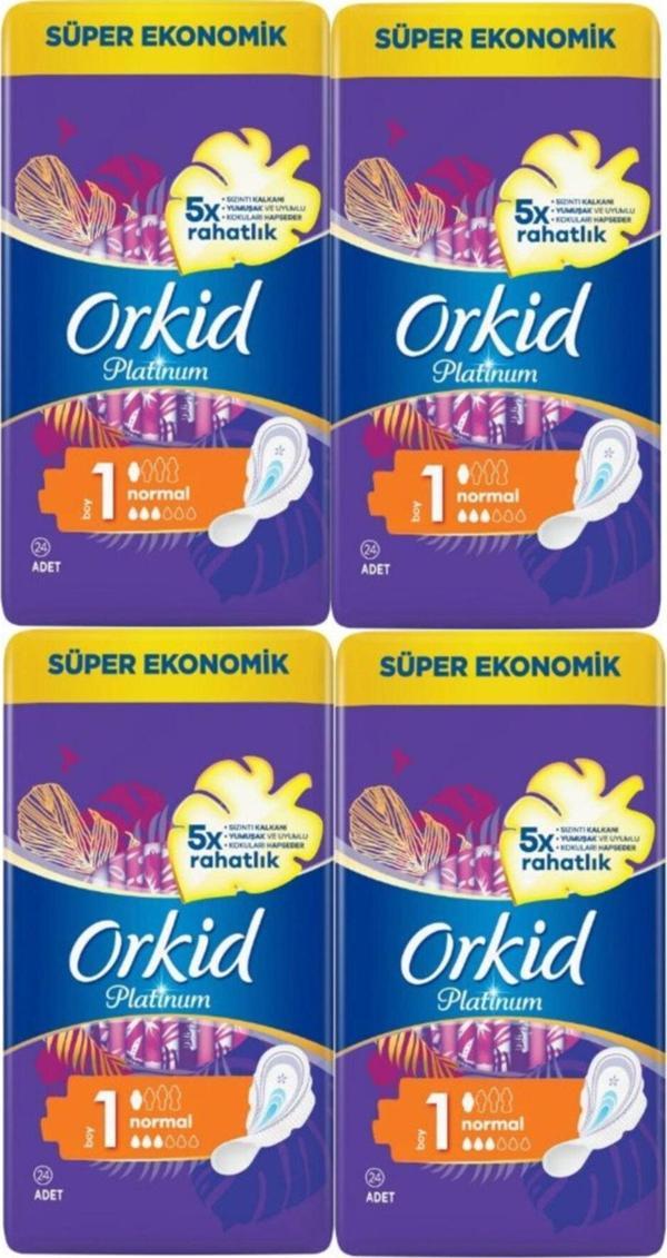 Orkid Platinum Hijyenik Ped 1 Boy Normal 24'lü 4 Adet - Image 1
