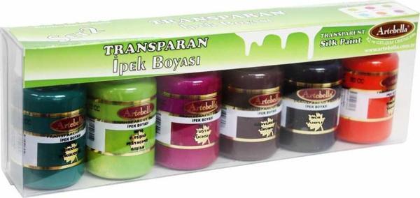 Artebella 6'lı Transparan Kumaş Boyası 50 ml  Set 2 - Image 1
