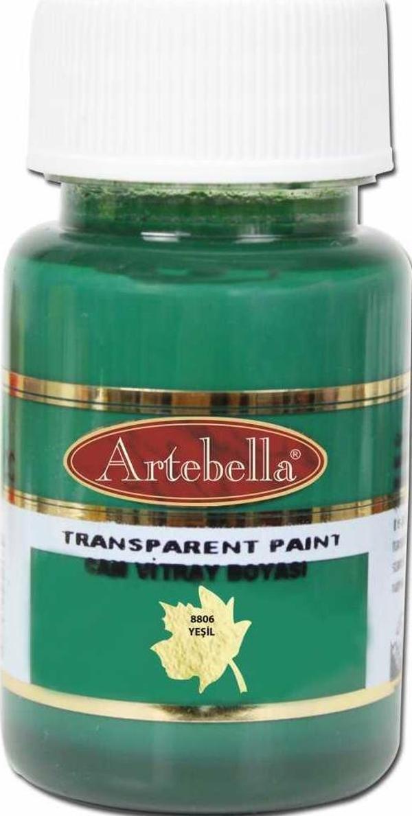 Artebella Cam Vitray Boyası 8806 Yeşil 50 ml - Image 1