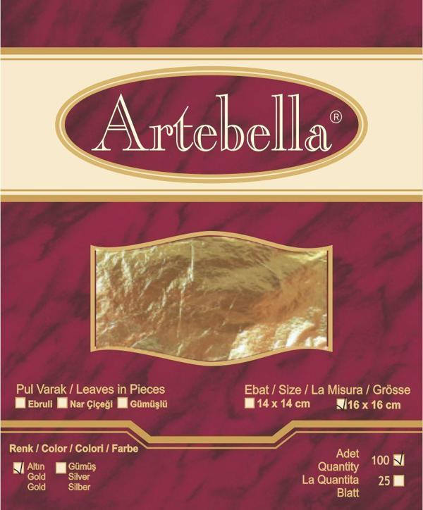 Mva100 Artebella Metal Varak Altın 16x16 Cm 100 Adet - Image 1
