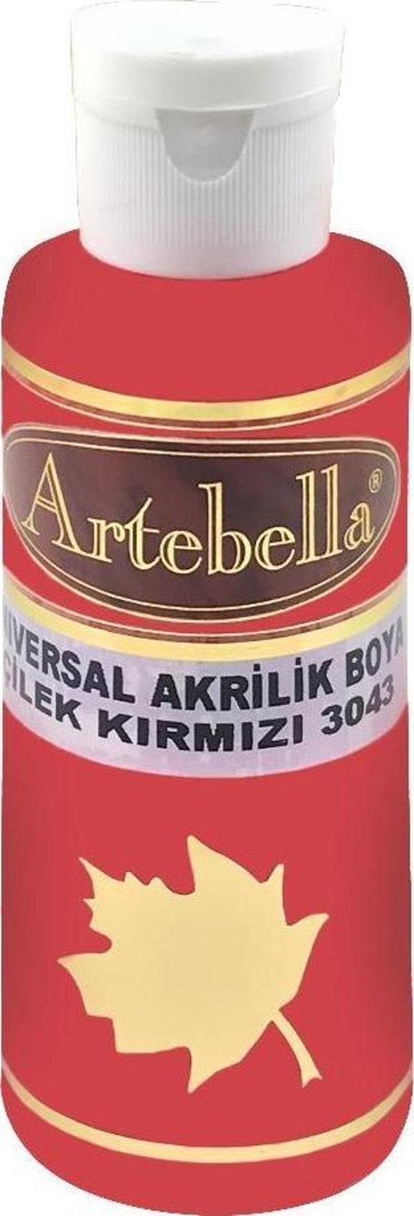 Artebella Universal Akrilik Boya 3043 Çilek Kırmızı 130 ml - Image 1