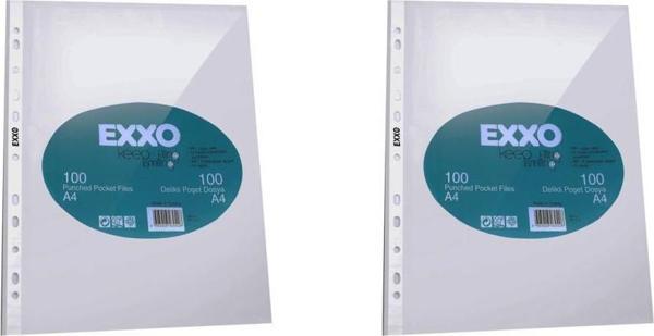 Exxo Delikli Poşet Dosya 100'lü A4 2'li - Image 1