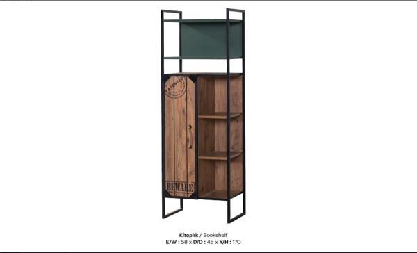Kitaplık Urlu LOFT Model Metal transmisyon 1 sınıf suntalem kutu sevk El Yapım - Image 1