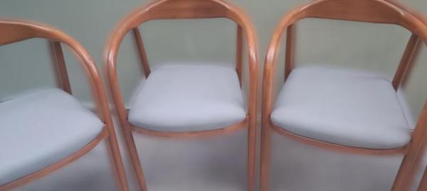 Sandalye 90002 Yılan Tam Kolçak Model Kayın Retro Ayak Ceviz Renk 4ad El Yapım - Image 1