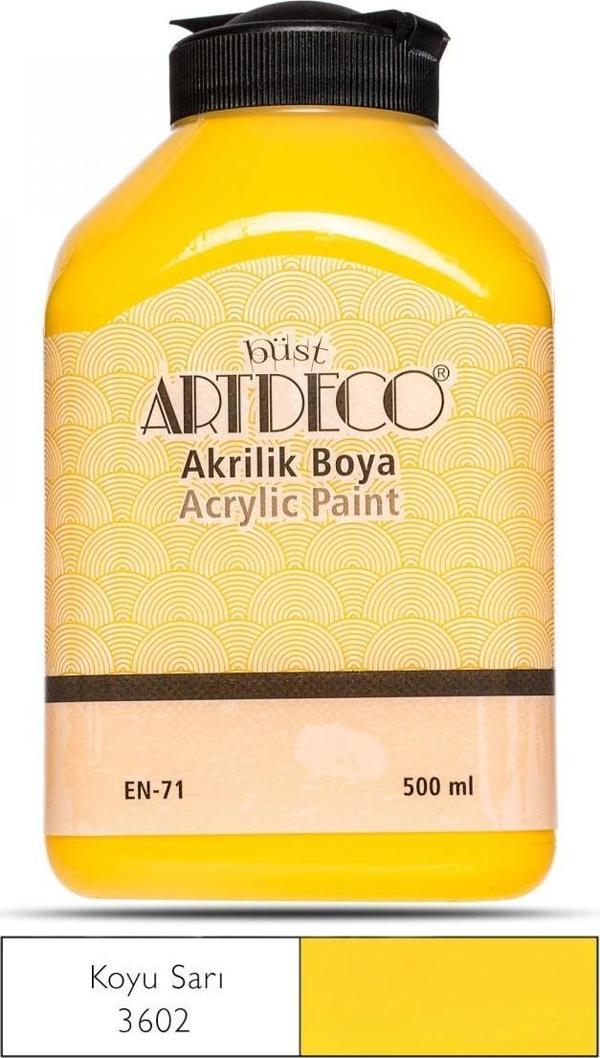 Artdeco Akrilik Boya 500ml Koyu Sarı 3602 - Image 1