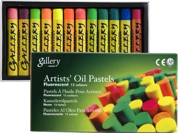 Mungyo Gallery Artists Oil Pastel 12'li Yağlı Pastel Boya Neon Renkler / MOP-12F - Image 1