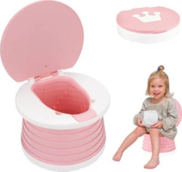 MooieBaby's Katlanabilir Çocuk Tuvaleti, Çok Fonksiyonlu Alıştırma Tuvaleti, Carry Potty , Taşınabilir Lazımlık - Image 1