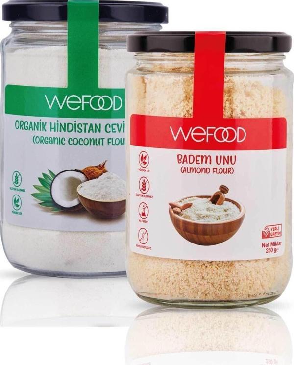 Wefood Glutensiz Badem Unu 250 Gr + Organik Hindistan Cevizi Unu 320 Gr - Image 1