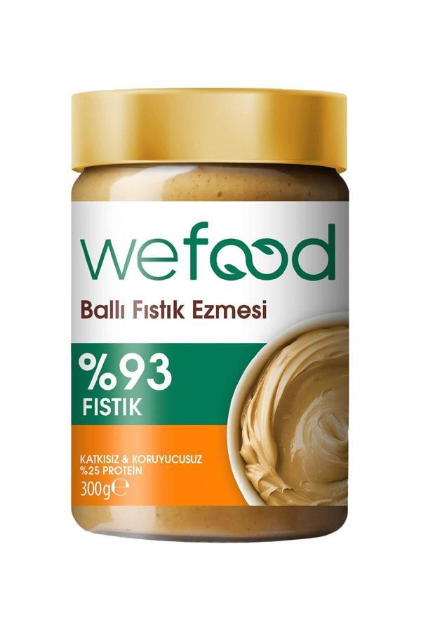 Wefood Şekersiz Ham Ballı Fıstık Ezmesi 300 gr (Fıstık Parçacıklı). - Image 1