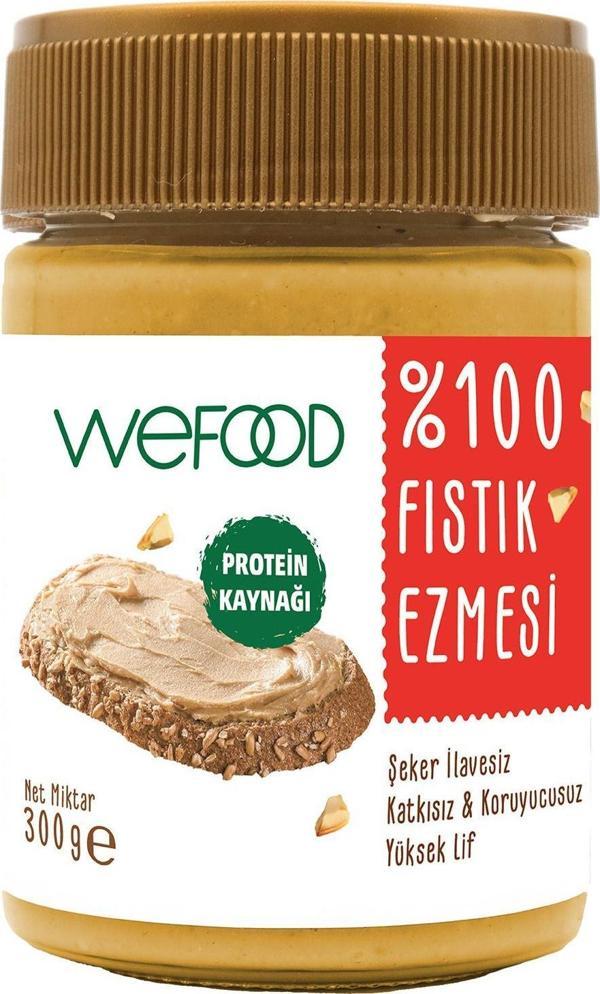 Wefood Şekersiz Sade %100 Fıstık Ezmesi 300 Gr (Fıstık Parçacıklı). - Image 1