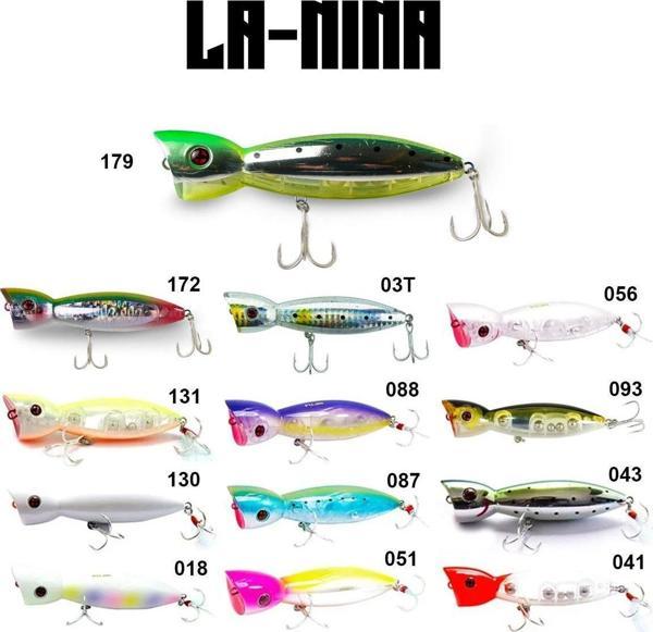 FUJIN La-Nina Maket Balık Su Üstü Popper 100mm 24 Gr 172 Bleeding Anchovy - Image 1
