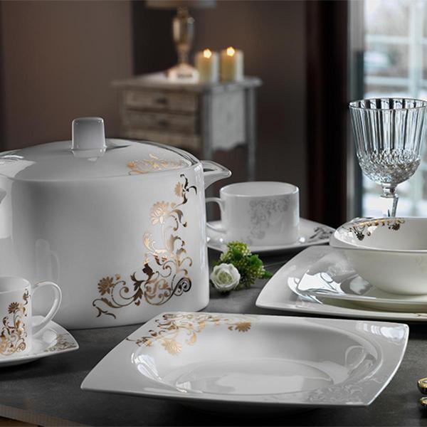 Aryıldız Prestige Porselen Kare 60 Parça Yemek Takımı 31007 - Image 1