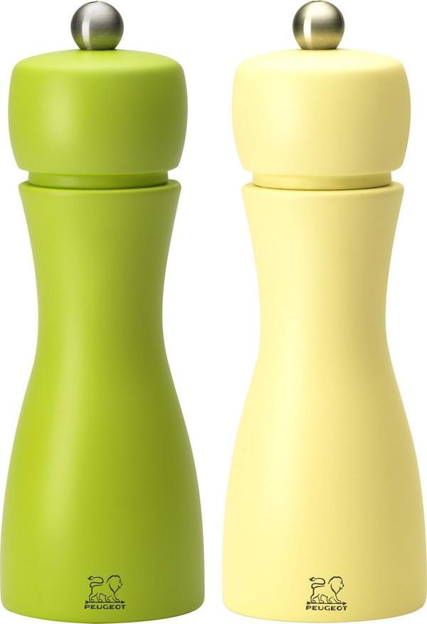 Peugeot Tahiti Tuz Ve Karabiber Değirmen Seti 15 Cm Yeşil Sarı - Image 1