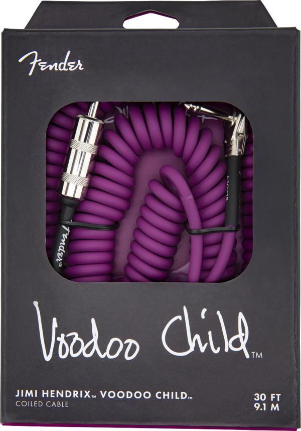 Fender Hendrix Voodoo Child Coil Düz/L Uçlu 9m Purple Enstrüman Kablosu - Image 1