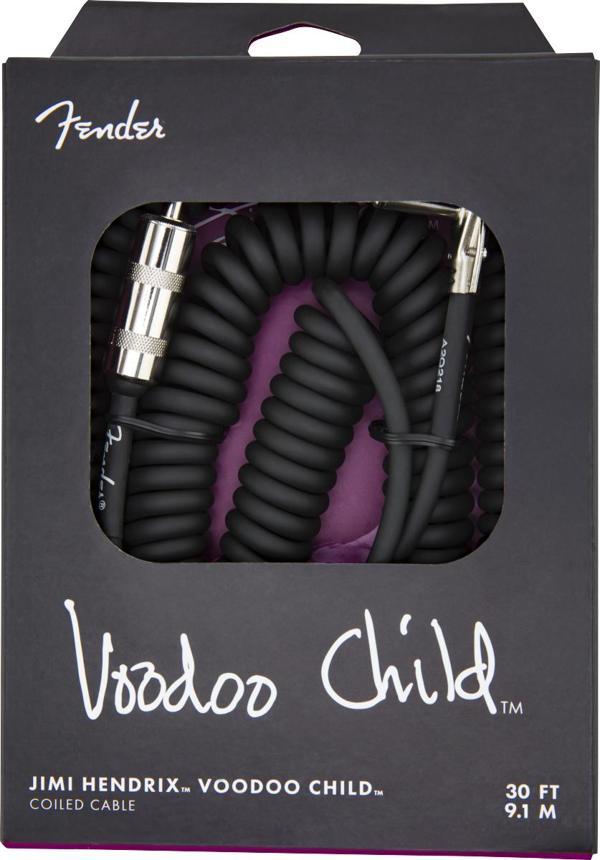 Fender Hendrix Voodoo Child Coil Düz/L Uçlu 9m Siyah Enstrüman Kablosu - Image 1