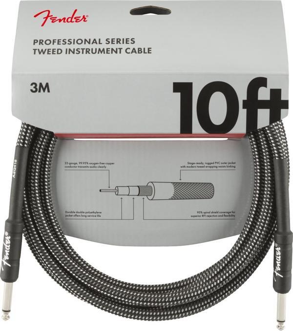 Fender Professional 3m Gri Tweed Enstrüman Kablosu - Image 1
