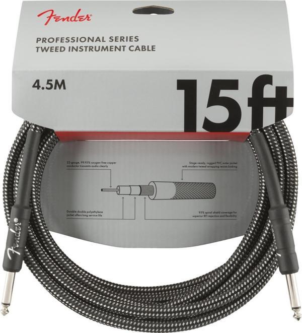 Fender Professional 4m Gri Tweed Enstrüman Kablosu - Image 1