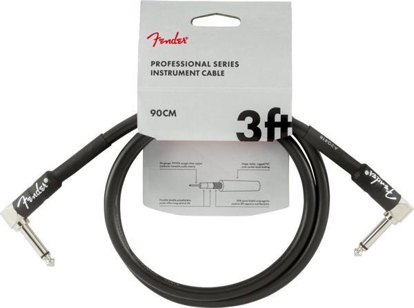 Fender Professional L/L Uçlu 90cm Siyah Patch Kablosu - Image 1