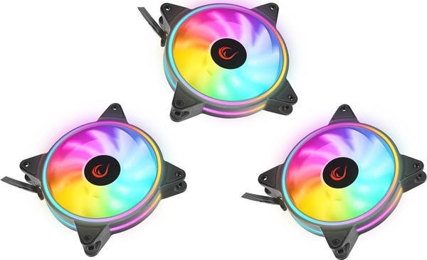 Rampage COOLWIND F3 3x12cm ARGB Fan + Kumanda Siyah Kasa Fan Kiti - Image 1
