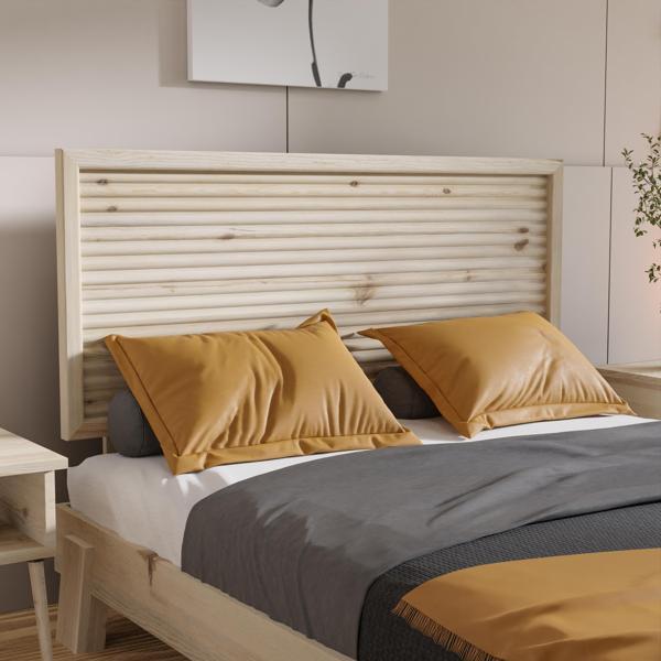 Renazzo Mobilya Ebruli Model Doğal Çam Ahşap Karyola Ve İki Komodin Set ( Dikey ) 200x200 cm - Image 1