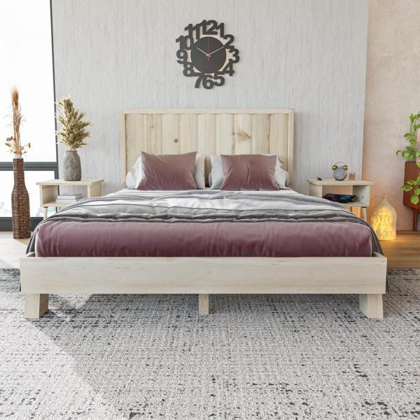 Renazzo Mobilya Hüma Model Vernikli Çam Ahşap Karyola ( Dikey ) 160x200 cm - Image 1