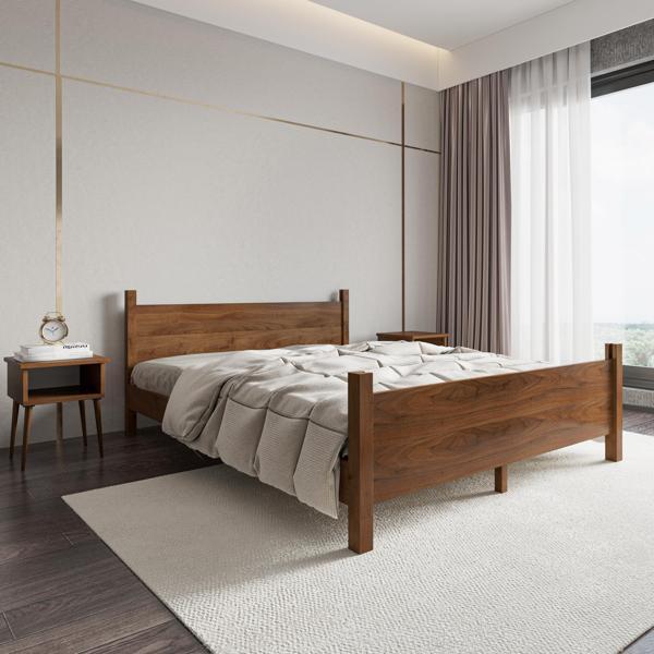 Renazzo Mobilya Melodi Model Ceviz Renk Çam Ahşap Karyola 90x190 cm - Image 1
