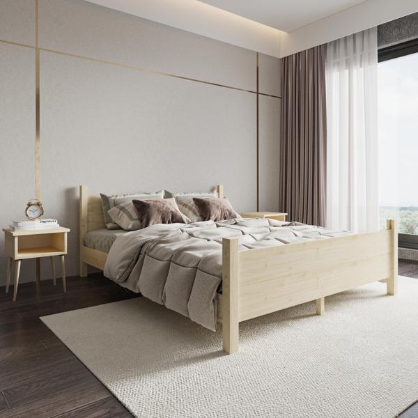 Renazzo Mobilya Melodi Model Doğal Çam Ahşap Karyola 90x190 cm - Image 1