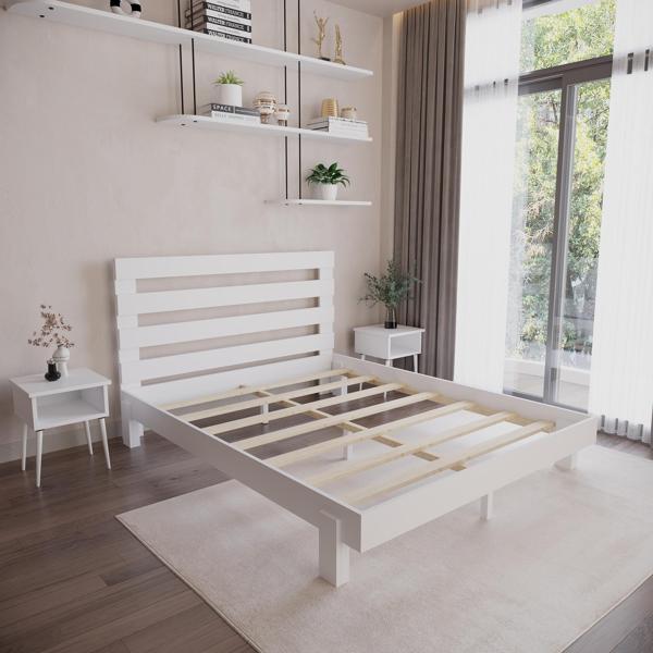 Renazzo Mobilya Urban New Model Beyaz Renk Çam Ahşap Karyola 90x200 cm - Image 1