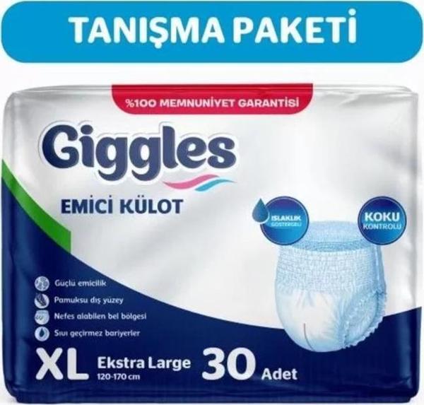 Giggles Külotlu Yetişkin Hasta Bezi Xlarge 30 Adet - Image 1