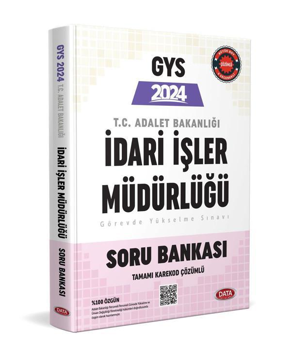 Data 2024 GYS Adalet Bakanlığı İdari İşler Müdürlüğü Soru Bankası Görevde Yükselme Data Yayınları - Data Yayınları - Image 1