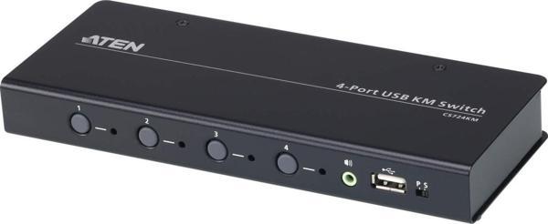 4-port USB Sınırsız Geçiş İmkanı Tanıyan KM (Klavye/Mouse) Switch (Kablolar dahil)&lt;br&gt;4-port U - Image 1