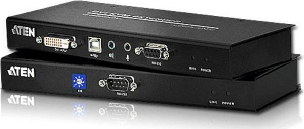 DVI Cat 5 KVM (Keyboard/Video Monitor/Mouse) Mesafe Uzatma Cihazı, Ses (hoparlör ve mikrofon) bağlan - Image 1
