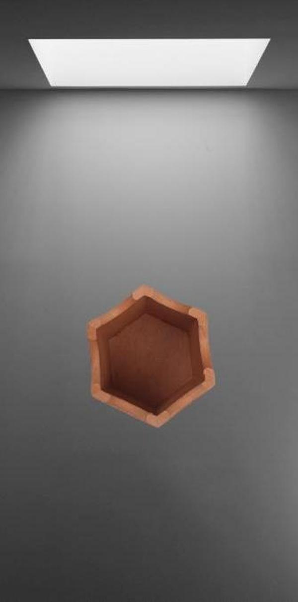 Hobi 90063 Dekoratif kalemlik ahşap Altıgen HAM MDF  El Yapım - Image 1