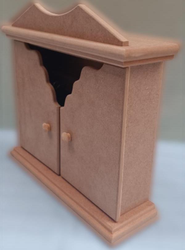 Hobi Dekoratif 90071 Anahtarlık Kutu Yarım kapak Model Ahşap MDF HAM El yapıM - Image 1