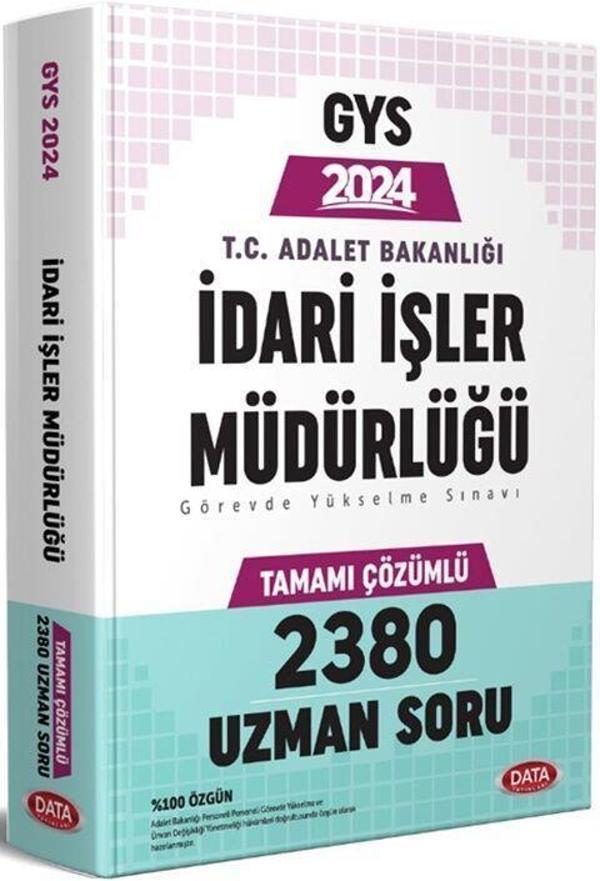 2024 Adalet Bakanlığı İdari İşler Müdürlüğü GYS 2380 Soru Bankası Data Yayınları - Data Yayınları - Image 1