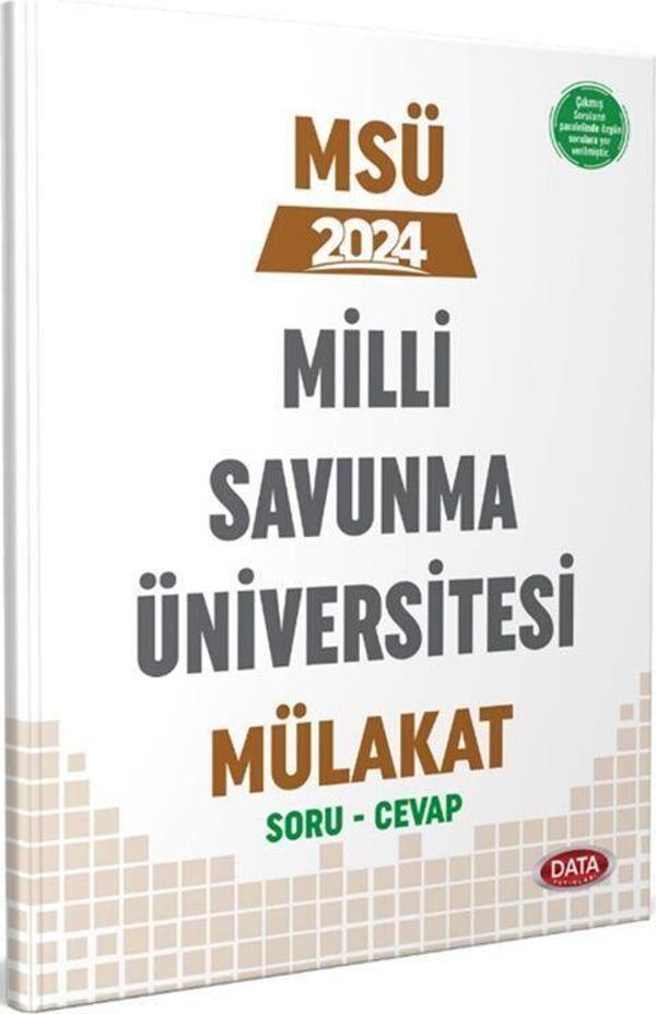 2024 MSÜ Milli Savunma Üniversitesi Mülakat Soru Cevap Data Yayınları - Data Yayınları - Image 1