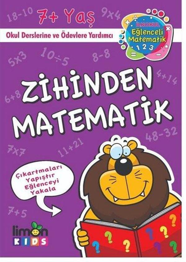 Çıkartmalı Zihinden Matematik-İlk Okul Eğlenceli Matematik - Limonkids - Image 1
