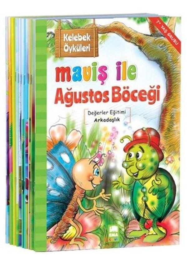 Kelebek Öyküleri-Maviş ile Ağustos Böceği-1. ve 2.Sınıflar için-10 Kitap Takım - Ema Genç - Image 1