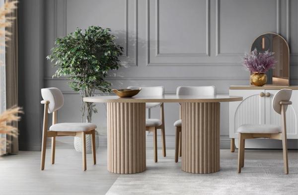 Majör Oval Yemek Masa Sandalye Takımı 90x170 cm - Image 1