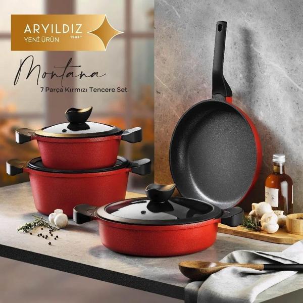 ARYILDIZ MONTANA 7 PARÇA GRANİT TENCERE SETİ - Image 1