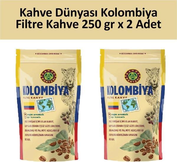 Kahve Dünyası Kolombiya Filtre Kahve 250 gr x 2 Adet - Image 1
